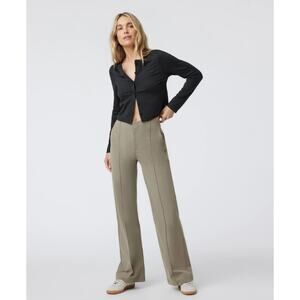 Vuori Meta Wideleg Pants Tailored Wide Leg Trousers Taupe Beige Khaki Sz S